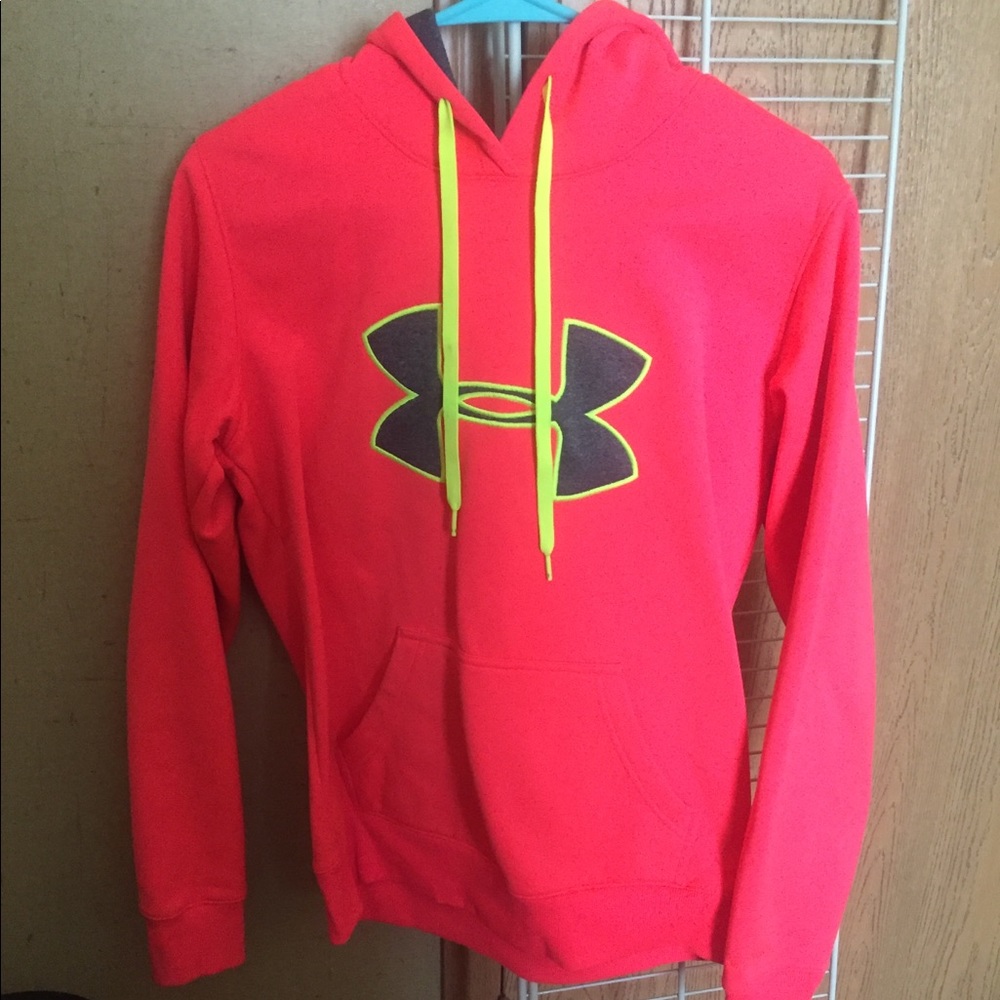 Fluorescent pink under armor sweatshirt